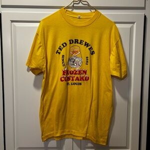 Vintage Ted Drewes Frozen Custard Souvenir US 66 Tshirt XXL